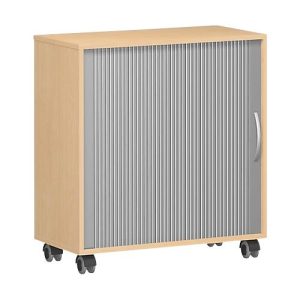 Mobiler Querrollladenschrank Alicante, B 800 x T 400 x H 791 mm, Buche-Dekor