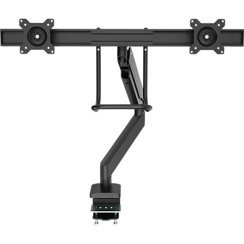 Monitorarm Fellowes® Eppa™, für 2 Displays bis 32' & je bis 8 kg, höhenverstell-/dreh-/schwenk-/neigbar, Crossbar-Design, Kabelführung, Tischklemme, schwarz
