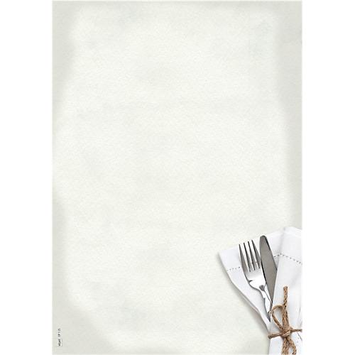 Motivpapier Sigel 'Menü Speisen', A4, 90 g/m², Besteck- und Servietten-Motiv, 50 Blatt