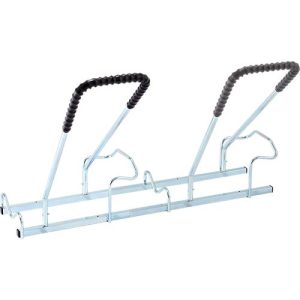 Mottez Fahrradständer für 2 Fahrräder, Verlängerungsmodul, verzinkter Stahl, Bügel mit Gummi, B 760 x T 670 x H 740 mm Mottez Fahrradständer für 2 Fahrräder, Verlängerungsmodul, verzinkter Stahl, Bügel mit Gummi, B 760 x T 670 x H 740 mm