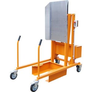 Mülltonnen-Kippstation MKS, für 120 & 240 l Tonnen, Ausschütthöhe 1480 mm, Kippwinkel 135°, bis 110 kg, Rollen, 12 V, RAL 2000 Mülltonnen-Kippstation MKS, für 120 & 240 l Tonnen, Ausschütthöhe 1480 mm, Kippwinkel 135°, bis 110 kg, Rollen, 12 V, RAL 2000