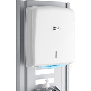 Mundschutz/Handtuchspender für modulare Hygienestation Basic, Sichtfenster, mit Adapter, B 280 x T 135 x H 365 mm Mundschutz/Handtuchspender für modulare Hygienestation Basic, Sichtfenster, mit Adapter, B 280 x T 135 x H 365 mm