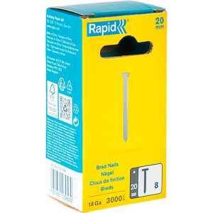 Nägel Rapid Typ 8/20, Präzisionsanschnitt, rostfreier Edelstahl, Packung mit 3000 Stück Nägel Rapid Typ 8/20, Präzisionsanschnitt, rostfreier Edelstahl, Packung mit 3000 Stück