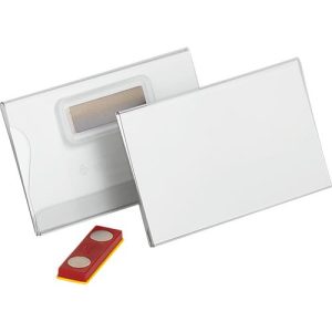 Namensschild Durable, verdrehsicher, Magnetbefestigung, 25 Stück, 54 x 90 mm, transparent Namensschild Durable, verdrehsicher, Magnetbefestigung, 25 Stück, 54 x 90 mm, transparent