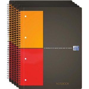 Notizbuch Oxford International, Optik Paper®, DIN A4, kariert, 80g/m², 80 Blatt, 5 Stück Notizbuch Oxford International, Optik Paper®, DIN A4, kariert, 80g/m², 80 Blatt, 5 Stück