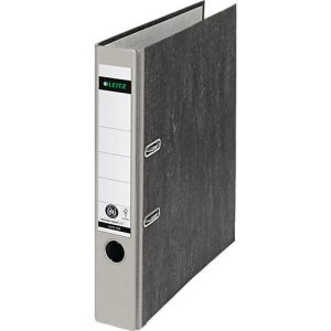 Ordner LEITZ® 1050, DIN A4, Rückenbreite 52 mm, Griffloch, geklebtes Rückenschild, Hartpappe, 1 Stück, grau Ordner LEITZ® 1050, DIN A4, Rückenbreite 52 mm, Griffloch, geklebtes Rückenschild, Hartpappe, 1 Stück, grau