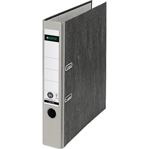 Ordner LEITZ® 1050, DIN A4, Rückenbreite 52 mm, Griffloch, geklebtes Rückenschild, Hartpappe, 1 Stück, grau