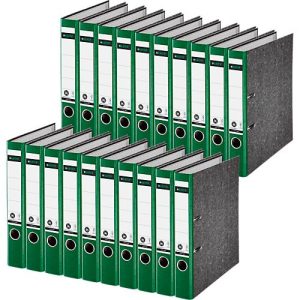 Ordner LEITZ®1050, DIN A4, Rückenbreite 52 mm, Griffloch, geklebtes Rückenschild, Hartpappe, 20 Stück, grün Ordner LEITZ®1050, DIN A4, Rückenbreite 52 mm, Griffloch, geklebtes Rückenschild, Hartpappe, 20 Stück, grün