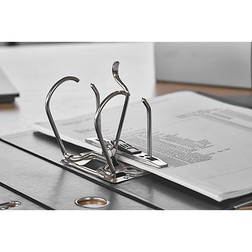 Ordner Schäfer Shop Select, DIN A4, Rückenbreite 80 mm, Griffloch, auswechselbares Rückenschild, Polypropylen, 10 Stück, grau
