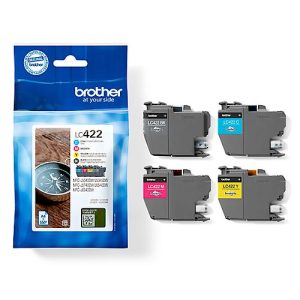 Original Brother Tintenpatronen LC-422VA, Mixpack, cyan, schwarz, gelb, magenta Original Brother Tintenpatronen LC-422VA, Mixpack, cyan, schwarz, gelb, magenta