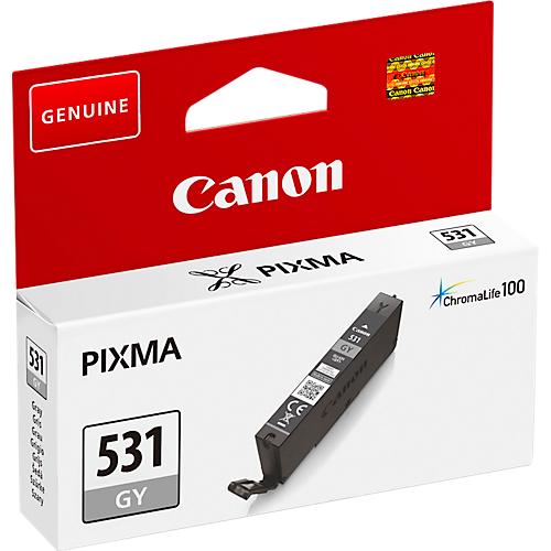 Original Canon Tintenpatrone CLI-531 GY (6122C001), bis zu 515 Seiten, Einzelpack, grau
