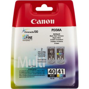 Original Canon Tintenpatronen PG-40/CL-41 CMYK, Mixpack, schwarz, Tri-Colour Original Canon Tintenpatronen PG-40/CL-41 CMYK, Mixpack, schwarz, Tri-Colour