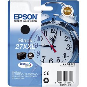 Original Epson Tintenpatrone 27XXL, Einzelpack, schwarz Original Epson Tintenpatrone 27XXL, Einzelpack, schwarz