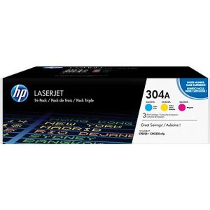 Original HP Toner 304A CMY, Multipack, cyan, magenta, gelb Original HP Toner 304A CMY, Multipack, cyan, magenta, gelb