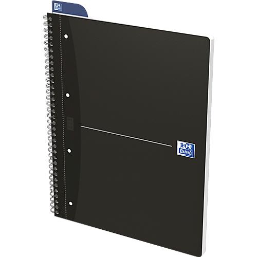 Oxford Office-Collegeblock, DIN A4+, 70 Blatt kariert, 5er Pack, schwarz