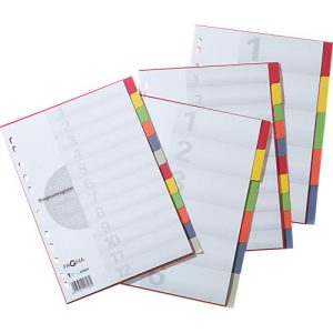PAGNA Kartonregister mit Deckblatt, zur freien Verwendung, 6 Blätter, 6-farbig PAGNA Kartonregister mit Deckblatt, zur freien Verwendung, 6 Blätter, 6-farbig