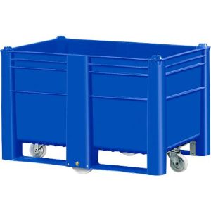 Palettenbox, mit 4 Rollen, geschlossen, 500 l Palettenbox, mit 4 Rollen, geschlossen, 500 l