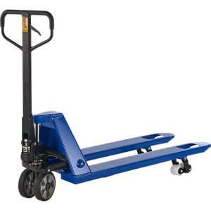 Palettenhubwagen, manuell, Gummi-Lenkrollen, Nylon-Tandemrollen, 1150 mm Gabellänge, bis 2500 kg, blau Palettenhubwagen, manuell, Gummi-Lenkrollen, Nylon-Tandemrollen, 1150 mm Gabellänge, bis 2500 kg, blau