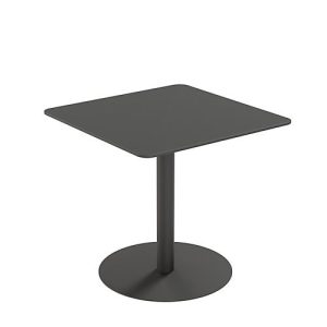 Paperflow Outdoor-Tisch Cross, quadratisch, Tellerfuß, B 800 x T 800 x H 750 mm, grau/mattschwarz Paperflow Outdoor-Tisch Cross, quadratisch, Tellerfuß, B 800 x T 800 x H 750 mm, grau/mattschwarz