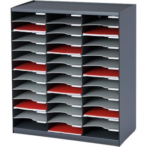 PAPERFLOW Sortierstation, DIN A4, Polystyrol, 36 Fächer, anthrazit PAPERFLOW Sortierstation, DIN A4, Polystyrol, 36 Fächer, anthrazit
