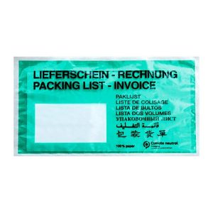 Papier-Dokumententasche/Lieferscheintasche SecurePack, DIN lang, Fenster links, mit Aufdruck, selbstklebend, 100 % recycelbares Pergaminpapier, grün, 250 Stück Papier-Dokumententasche/Lieferscheintasche SecurePack, DIN lang, Fenster links, mit Aufdruck, selbstklebend, 100 % recycelbares Pergaminpapier, grün, 250 Stück