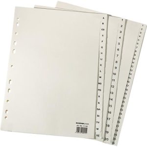Papier-Register A4, einzeln, DIN A4 1-10, hellchamois Papier-Register A4, einzeln, DIN A4 1-10, hellchamois