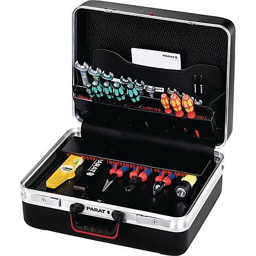 PARAT Schalenkoffer 36l, mit Dokumentenfach, verschließbar, B 470 x T 210 x H 360 mm, X-ABS-Kunststoff, schwarz