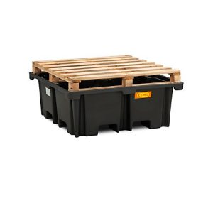 PE-Palettenauffangwanne CEMO 400/4 für 1 Industriepalette, L 1290 x B 1290 x H 480 mm, 400 l, für 4 x 200 l Fässer, ohne Gitterrost PE-Palettenauffangwanne CEMO 400/4 für 1 Industriepalette, L 1290 x B 1290 x H 480 mm, 400 l, für 4 x 200 l Fässer, ohne Gitterrost