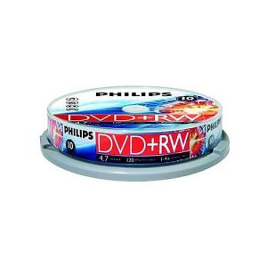 Philips – 10 x DVD+RW – 4.7 GB 1x – 4x – Spindel Philips – 10 x DVD+RW – 4.7 GB 1x – 4x – Spindel