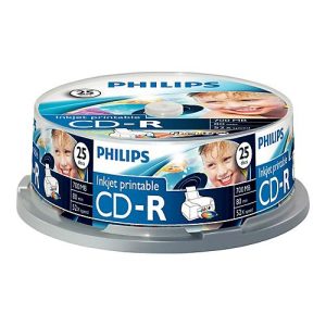 Philips CR7D5JB25 – 25 x CD-R – 700 MB (80 Min) 52x – mit Tintenstrahldrucker bedruckbare Oberfläche – Spindel Philips CR7D5JB25 – 25 x CD-R – 700 MB (80 Min) 52x – mit Tintenstrahldrucker bedruckbare Oberfläche – Spindel