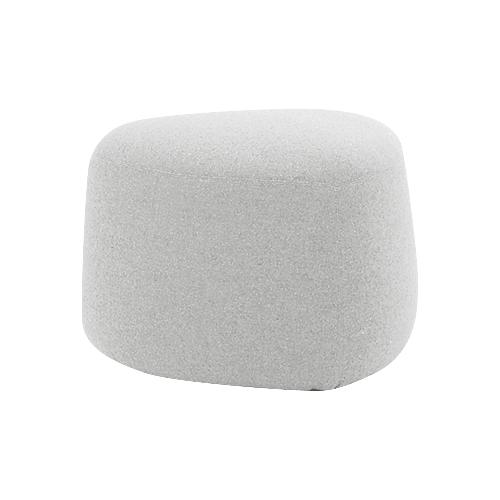 Polstermöbel Leyform GOGO Pouf, klein, oval, B 550 x T 515 x H 440 mm, mit Gleitern, Stoffbezug, hellgrau