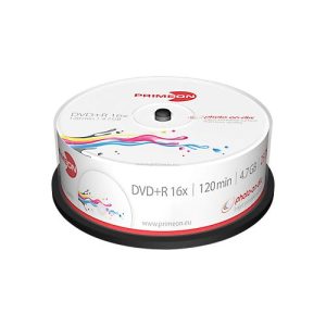 PRIMEON DVD+R, bedruckbar, bis 16fach, 4,7 GB/120 min, 25er-Spindel PRIMEON DVD+R, bedruckbar, bis 16fach, 4,7 GB/120 min, 25er-Spindel