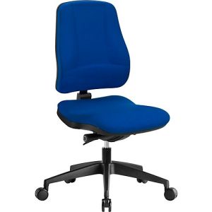 Prosedia Bürostuhl LEANOS V KOMFORT, Synchronmechanik, ohne Armlehnen, Lordosenstütze, Knierolle, blau/schwarz Prosedia Bürostuhl LEANOS V KOMFORT, Synchronmechanik, ohne Armlehnen, Lordosenstütze, Knierolle, blau/schwarz