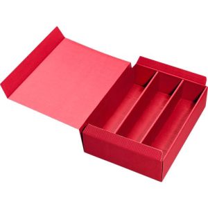PTZ-Weinpräsentkarton, 3er, rot, 25 Stück PTZ-Weinpräsentkarton, 3er, rot, 25 Stück