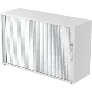 Querrollladenschrank ULM, 2 OH, Rollläden alusilber, B 1200 x T 400 x H 748 mm, lichtgrau Querrollladenschrank ULM, 2 OH, Rollläden alusilber, B 1200 x T 400 x H 748 mm, lichtgrau