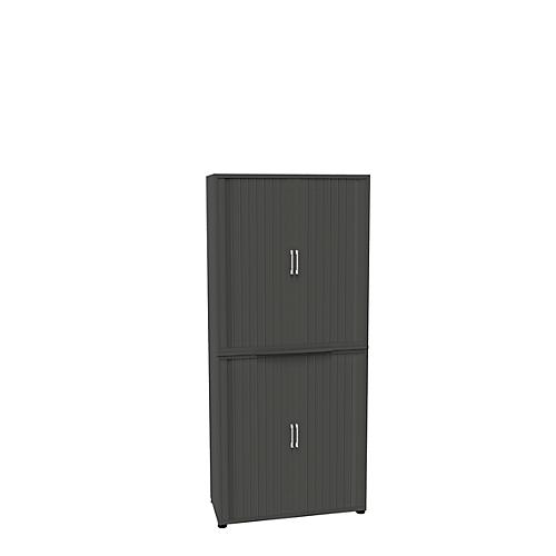 Querrollladenschrank, zweiteilig, B 1000 mm, 6 OH, graphit