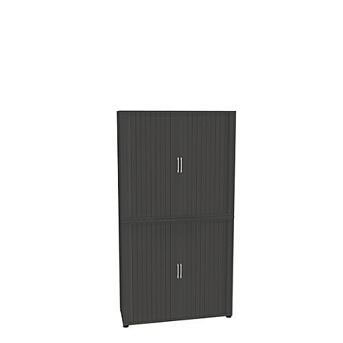 Querrollladenschrank, zweiteilig, B 1200 mm, 6 OH, graphit