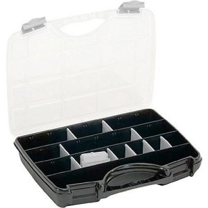 Raaco Allzweckkoffer Assorter A 45, mit 21 losen Trennwänden, B 312 x T 238 x H 51 mm, aus Polypropylen, transparent/schwarz Raaco Allzweckkoffer Assorter A 45, mit 21 losen Trennwänden, B 312 x T 238 x H 51 mm, aus Polypropylen, transparent/schwarz
