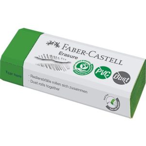 Radierer FABER-CASTELL Erasure Dust-Free, für schmierfreies Radieren, PVC-frei, B 45 x T22 x H 13 mm, grün Radierer FABER-CASTELL Erasure Dust-Free, für schmierfreies Radieren, PVC-frei, B 45 x T22 x H 13 mm, grün