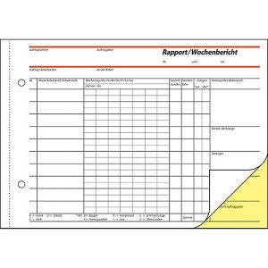 Rapport/Wochenbericht Sigel SD029, selbstdurchschreibend, DIN A5 quer, 2 x 40 Blatt Rapport/Wochenbericht Sigel SD029, selbstdurchschreibend, DIN A5 quer, 2 x 40 Blatt