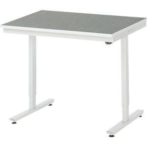 Rau Arbeitstisch Adlatus, elektrisch höhenverstellbar, 25 mm Spanplatte, Linoleumbelag, 150 kg, B 1000 x T 800 x H 720-1120 mm, hellgrau/lichtgrau Rau Arbeitstisch Adlatus, elektrisch höhenverstellbar, 25 mm Spanplatte, Linoleumbelag, 150 kg, B 1000 x T 800 x H 720-1120 mm, hellgrau/lichtgrau
