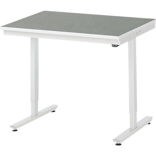 Rau Arbeitstisch Adlatus, elektrisch höhenverstellbar, 25 mm Spanplatte, Linoleumbelag, 150 kg, B 1000 x T 800 x H 720-1120 mm, hellgrau/lichtgrau