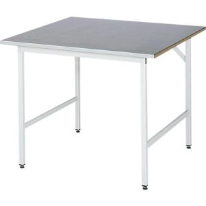 Rau Arbeitstisch Jerry, manuell höhenverstellbar, 25 mm MDF-Platte mit Stahlblechbelag, bis 300 kg, B 750 x T 1000 x H 800-850 mm, silber/lichtgrau Rau Arbeitstisch Jerry, manuell höhenverstellbar, 25 mm MDF-Platte mit Stahlblechbelag, bis 300 kg, B 750 x T 1000 x H 800-850 mm, silber/lichtgrau
