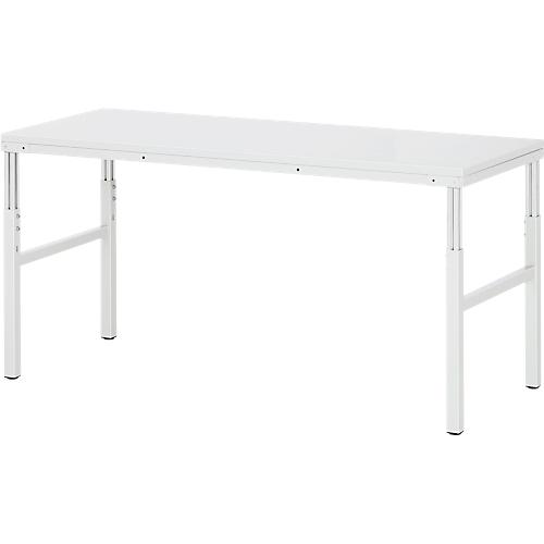Rau Basistisch Serie E, manuell höhenverstellbar, 22 mm Spanplatte mit Melaminbelag, bis 450 kg, B 1800 x T 900 x H 650-1000 mm, lichtgrau