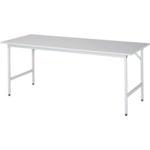 Rau ESD-Arbeitstisch Jerry, manuell höhenverstellbar, 28 mm Spanplatte mit Melaminbelag, bis 300 kg, B 1250 x T 800 x H 800-850 mm, lichtgrau Rau ESD-Arbeitstisch Jerry, manuell höhenverstellbar, 28 mm Spanplatte mit Melaminbelag, bis 300 kg, B 1250 x T 800 x H 800-850 mm, lichtgrau