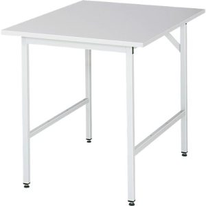 Rau ESD-Arbeitstisch Jerry, manuell höhenverstellbar, 28 mm Spanplatte mit Melaminbelag, bis 300 kg, B 750 x T 1000 x H 800-850 mm, lichtgrau Rau ESD-Arbeitstisch Jerry, manuell höhenverstellbar, 28 mm Spanplatte mit Melaminbelag, bis 300 kg, B 750 x T 1000 x H 800-850 mm, lichtgrau