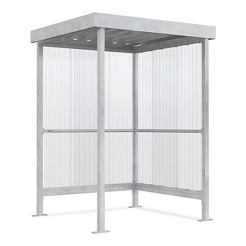 Raucherunterstand WSM Jena, Outdoor, für 2-3 Personen B 1550 x T 1550 x H 2360 mm, verzinkt