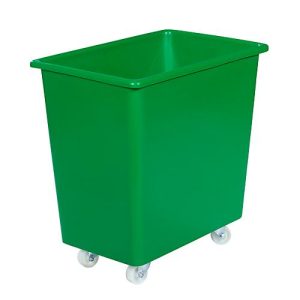 Rechteckbehälter, Kunststoff, fahrbar, 135 l, grün Rechteckbehälter, Kunststoff, fahrbar, 135 l, grün