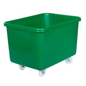 Rechteckbehälter, Kunststoff, fahrbar, 340 l, grün Rechteckbehälter, Kunststoff, fahrbar, 340 l, grün