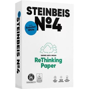 Recyclingpapier Steinbeis №4, DIN A4, 80 g/m², naturweiß, 5 x 500 Blatt Recyclingpapier Steinbeis №4, DIN A4, 80 g/m², naturweiß, 5 x 500 Blatt